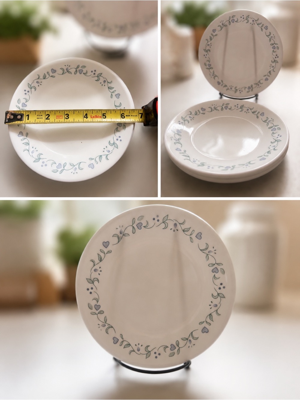 Corelle Countey Cottage Bread/Dessert Plates:Set of 6